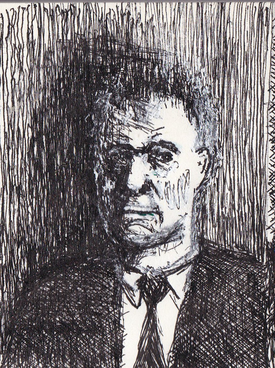 DaveGibn's tweet photo. Taking my cue from 'The Penny Dreadfuls' of the late 19th Century when illustrators would compose their 'shock horror' images in stark black and white. This is a '30p Lee Dreadful' and my contribution to #DrawLeeAnderson. https://t.co/GXh3iKKhks
