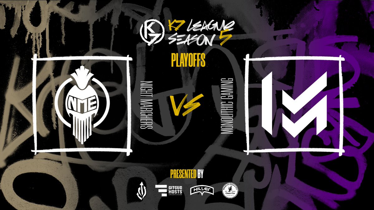K7League's tweet image. MATCH DAY ⚔️
@NightMarchersE 🆚 @MonolithicGG 

Its DO OR DIE - Losers Round 1 begins tonight at 9pm EST. Which team will keep the stand to stay alive!

🕘 Starts 9pm EST 
📺 twitch.tv/k7codleague

🎥 @Kamaka_18 
🎙️ @KimchiDaGoon 
🎙️ @educatonator