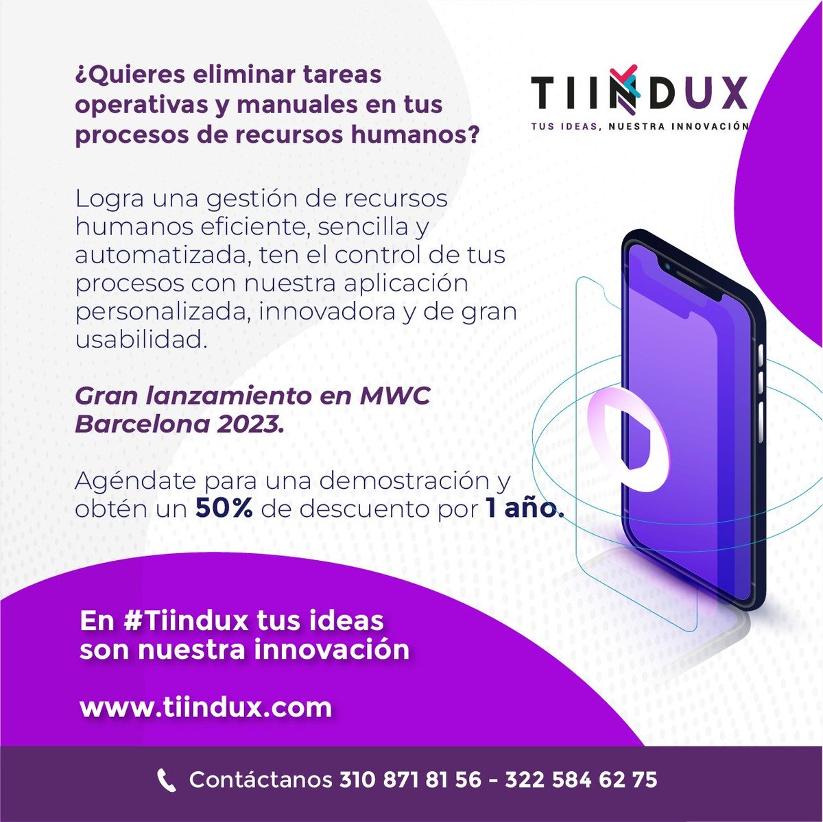 tiindux's tweet photo. Si estás buscando un #Software de #recursoshumanos para tu #organización, #Tiindux tiene la solución ¡Contáctanos ya! 📱https://t.co/45VSwAY4c2 💻
#Tecnogología #Innovación #MWC2023 #MWCBarcelona2023 https://t.co/rUKIAOz14l