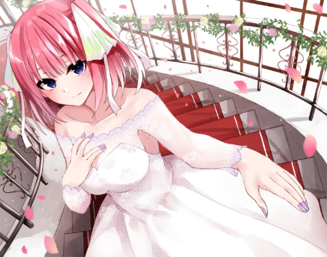 Caleb HernandezさんがTwitterに投稿した中野二乃(五等分の花嫁)のイラスト。