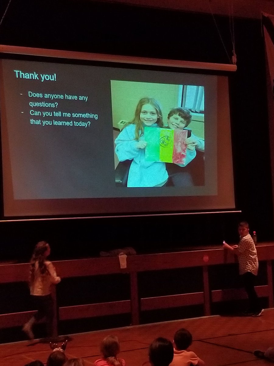 Today Kendrick &amp; Lucca shared a presentation that they prepared with the entire school about the African Nova Scotia flag, Viola Desmond and the Black Hockey Program. Thank you to Tara Davidson, our wonderful SSW for her leadership with this. 💚💛 <a href="/AVRCE_NS/">Annapolis Valley Regional Centre for Education</a>