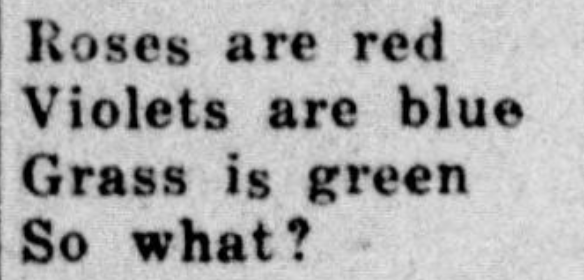 paulisci's tweet photo. A Valentine's Day poem from 1939. https://t.co/VFbSbZ0mdp