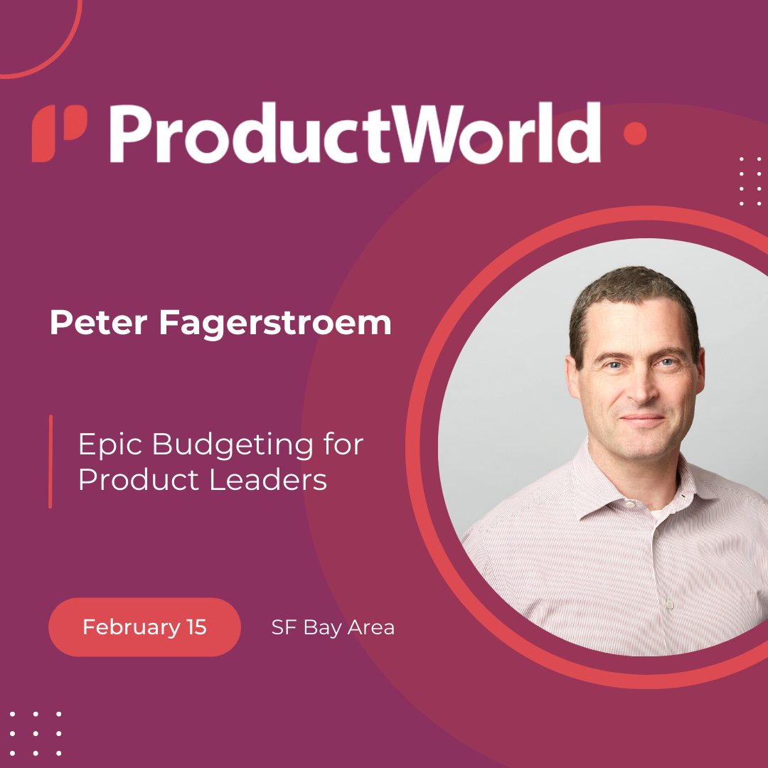 We are honored to have Peter Fagerstroem speak at ProductWorld! Don't miss his talk: Epic Budgeting for Product Leaders.

#productmanagement #product #events #conference #ProductWorld