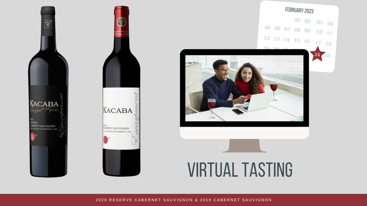 KacabaVineyards's tweet photo. The final week of our #VirtualWine Series will focus on #CabernetSauvignon! Visit https://t.co/9d0p6mEKaT to view the weekly schedule & to order your package! #VirtualWine #VirtualWineTasting #VQA #VQADelivery #OnWine #OntarioWine https://t.co/h6AhlzDV7w