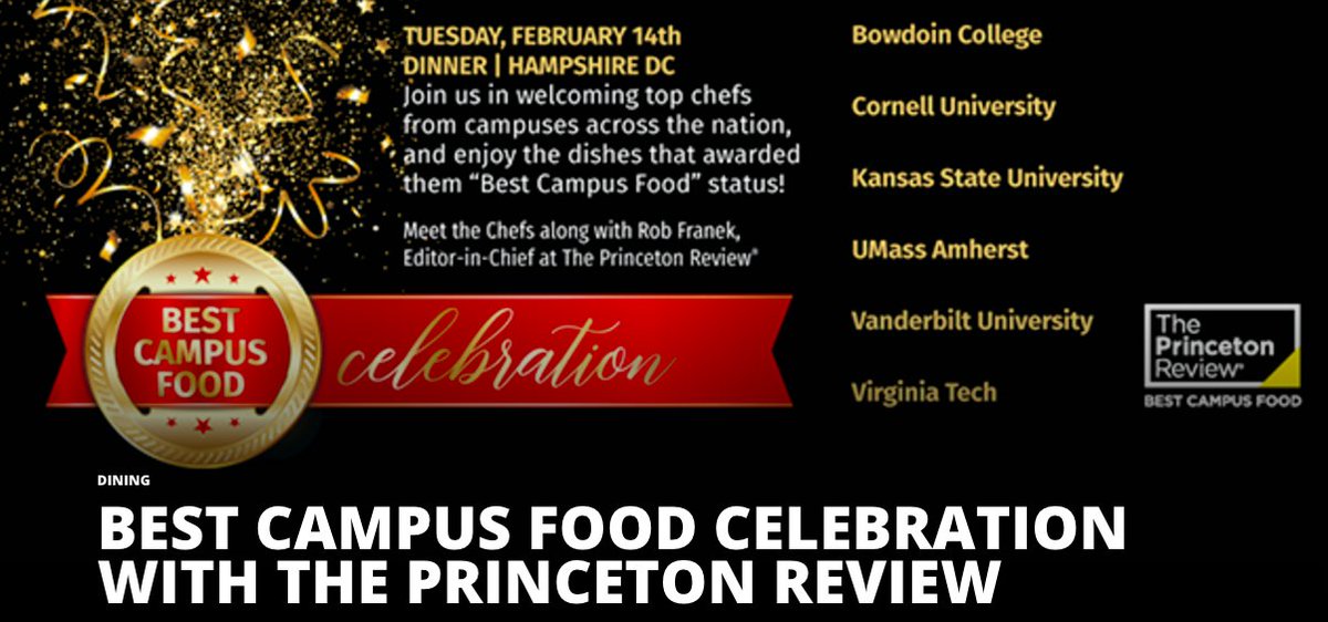 UMass Amherst Events (@eventsumass) on Twitter photo Join <a href="/UMassDining/">UMass Dining</a> in welcoming top chefs from campuses across the nation, and enjoy the dishes that awarded them Princeton Review “Best Campus Food” status! TUES 2/14 Hampshire DC Dinner umass.edu/events/best-ca… Join <a href="/UMassDining/">UMass Dining</a> in welcoming top chefs from campuses across the nation, and enjoy the dishes that awarded them Princeton Review “Best Campus Food” status! TUES 2/14 Hampshire DC Dinner umass.edu/events/best-ca…