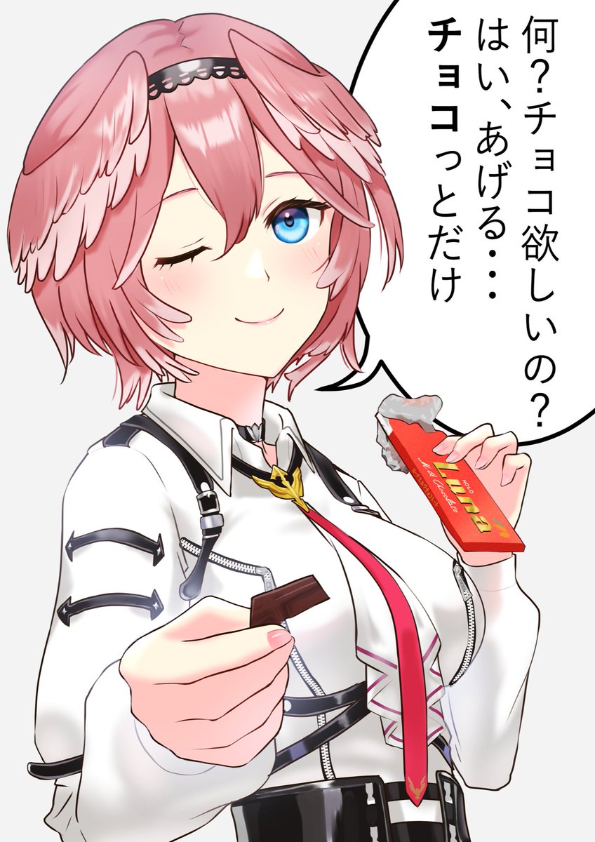 ハッピーバレンタイン!
去年のバレンタインイラスト再掲。
私は普通にチョコ買いに行くよ・・・ 