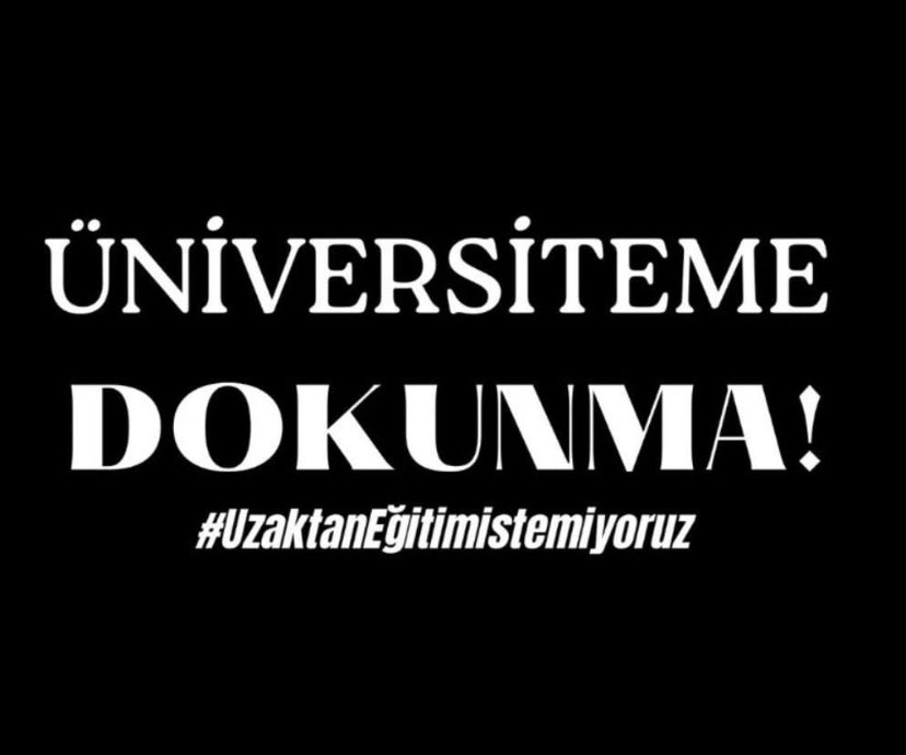 Uzaktan eğitimi, seçimlerin ertelenmesini, üniversitelerin kapatılmasını. İSTEMİYORUZ! #uzaktan #universitelerkapatılmasın #secim2023 #secimertelenemez  #uzaktaneğitimistemiyoruz