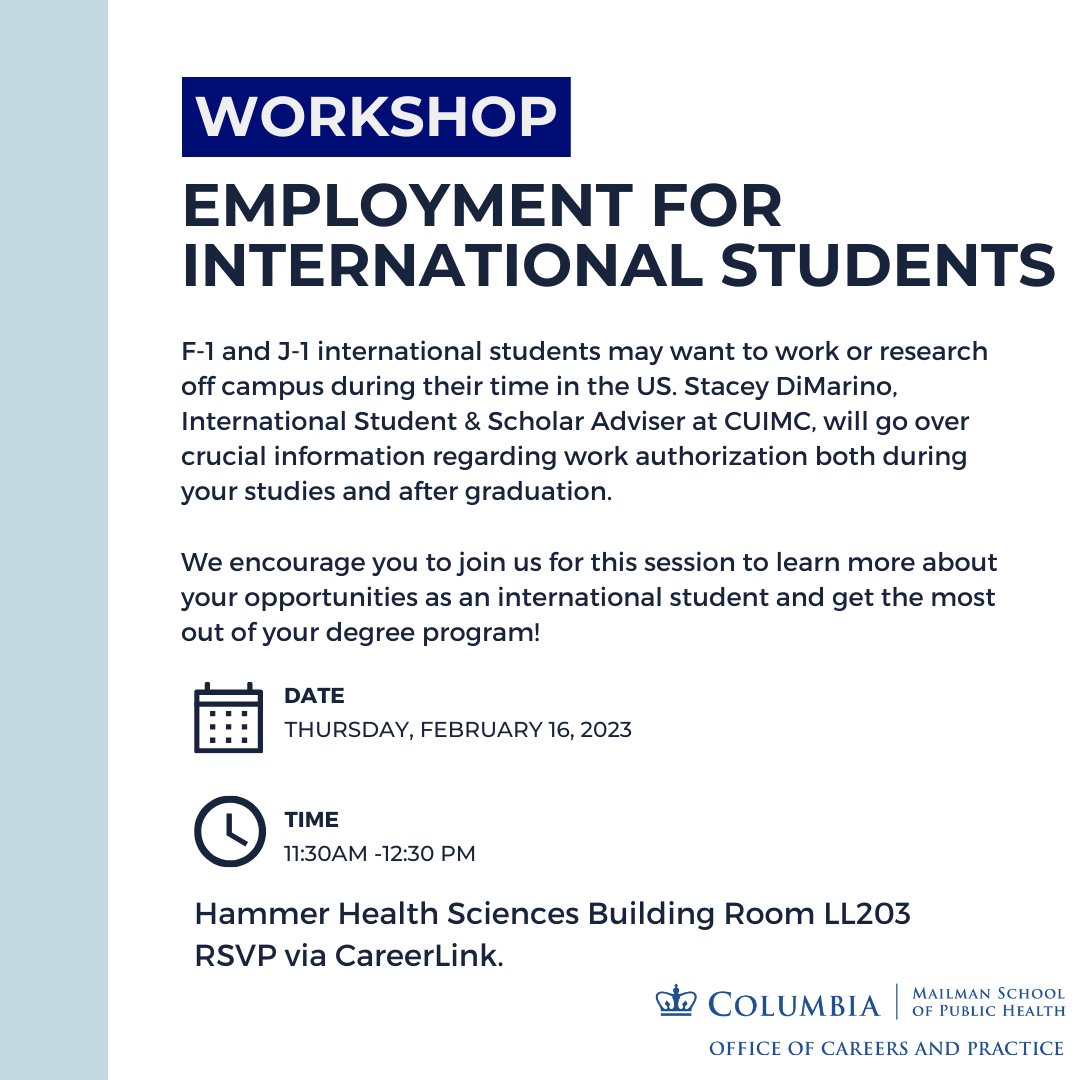 Columbia Mailman Career Services (@msphocs) on Twitter photo 