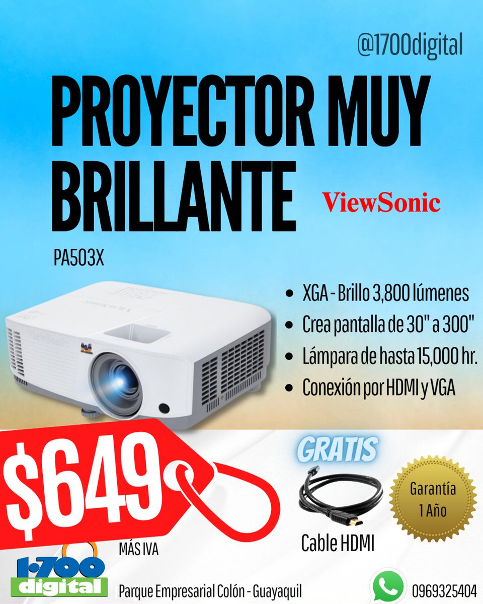 Un proyector para aulas, salas de  conferencia, iglesias, bares, hogar....super brillante