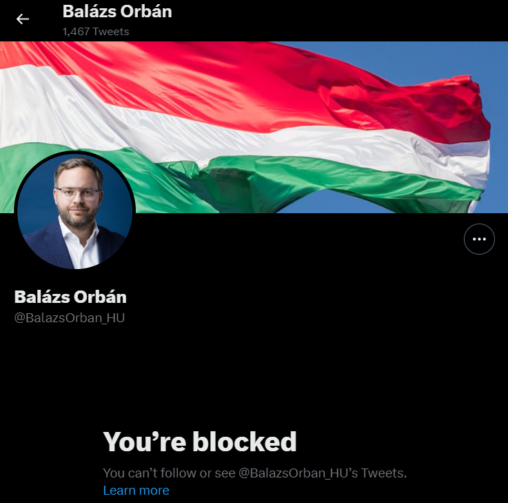 hvnyczbtnd's tweet image. 🟠When @PM_ViktorOrban's personal political assistant blocks you, because you are exposing the lies of the system. 

💜Thank you @BalazsOrban_HU 
#Hungary