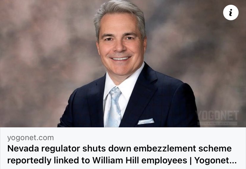 SportsNewsVegas's tweet image. Looks like @WilliamHillNV is in hot water - read here tinyurl.com/z9d3zb8p