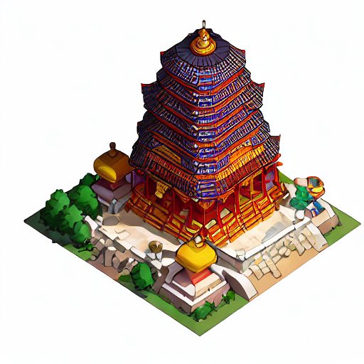 emmanuel_2m's tweet photo. I had a fun discussion with @rileybrown_ai today. 

A 100% real, 100% live demo of @Scenario_gg, recorded! You’ll know more about it soon. It was an exploration 🗺️ 

We started making isometric Buddhist temples with a custom generator https://t.co/BUX3bETITj