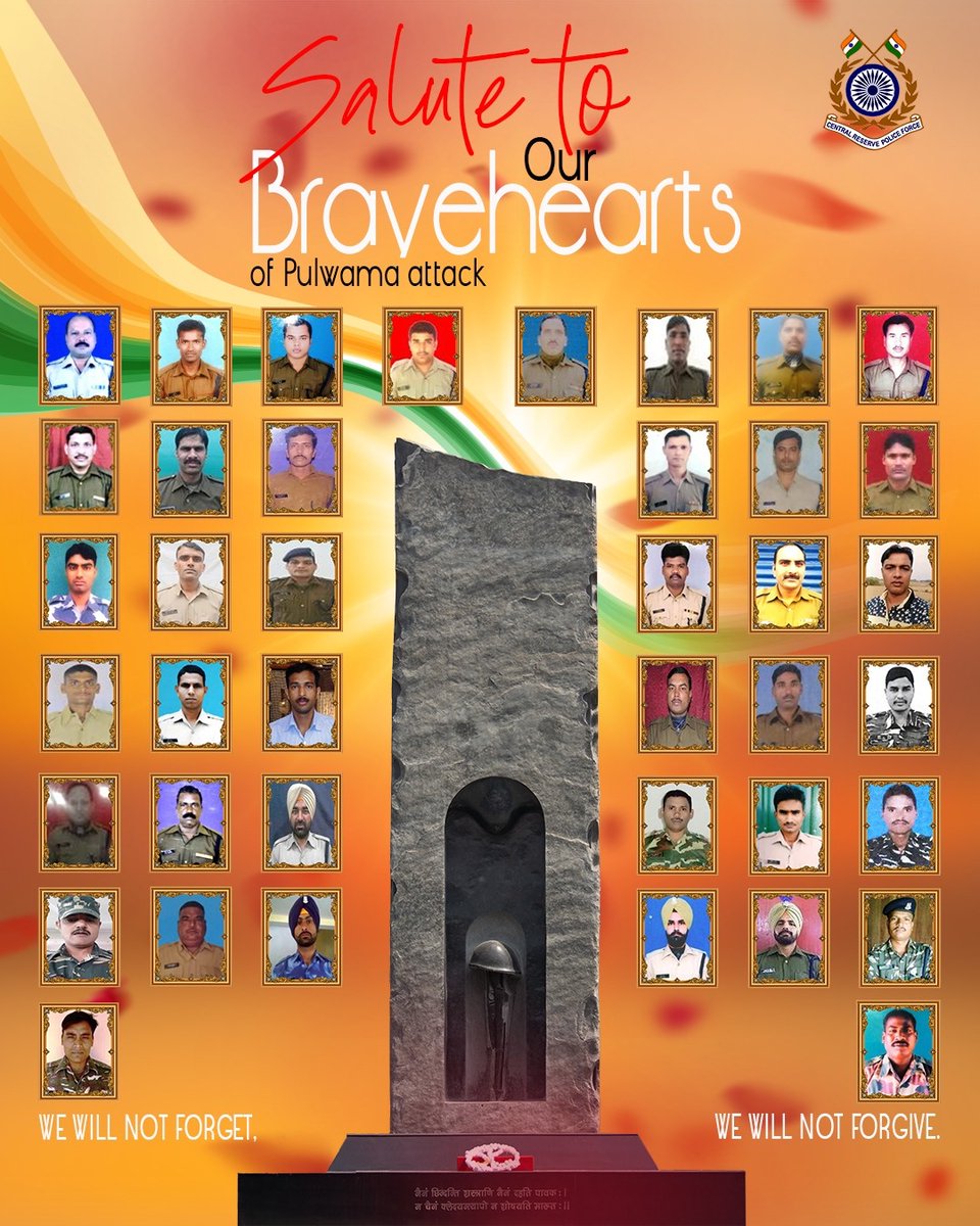 तुम्हारी शौर्य गाथा सूर्य हैं, आसमान हो तुम।
हमारा गर्व तुम हो, शान हो, अभिमान हो तुम।

पुलवामा आतंकी हमले में शहीद हुए देश के वीर जवानों की शहादत को सलाम🇮🇳

#PulwamaAttack
