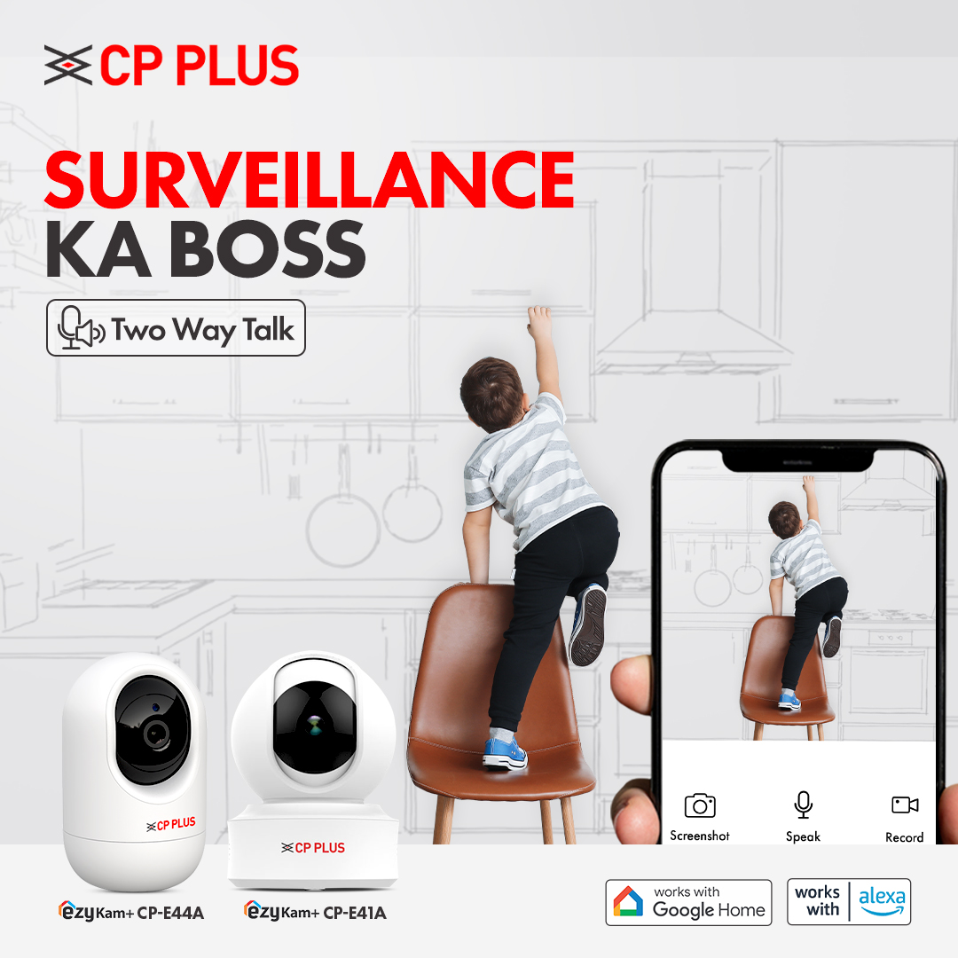 cpplusglobal's tweet photo. Don’t just watch over them, talk to them if you need to with the brand new Ezykam+ CP-E41A and CP-E44A. 

#CPPlus #SmartHomes #SmartNazar #SmartHomeSolutions #UparWalaSabDekhRahaHai #EzyKam #EzyKamCameras https://t.co/TwtT1SVtZg