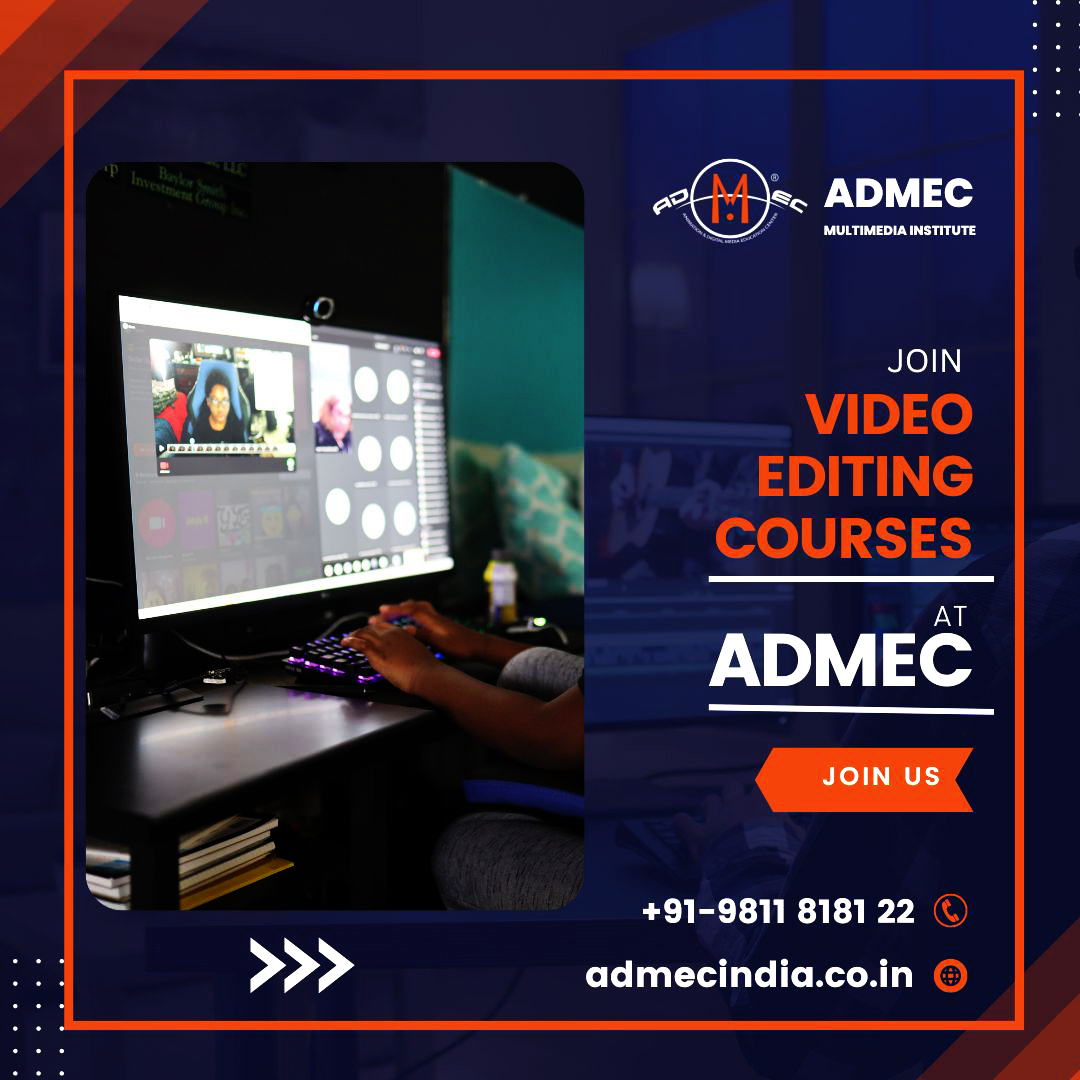 admecinstitute's tweet photo. Want to be a #videoeditor? Join #videoeditingcourses that teaches you to edit video footage as well as audio. ADMEC Multimedia is the best #videoeditinginstituteinDelhi and provides top-notch #videediting programs at affordable fees. 

View courses: https://t.co/FYvw1401QL https://t.co/aJGMmKQZNh