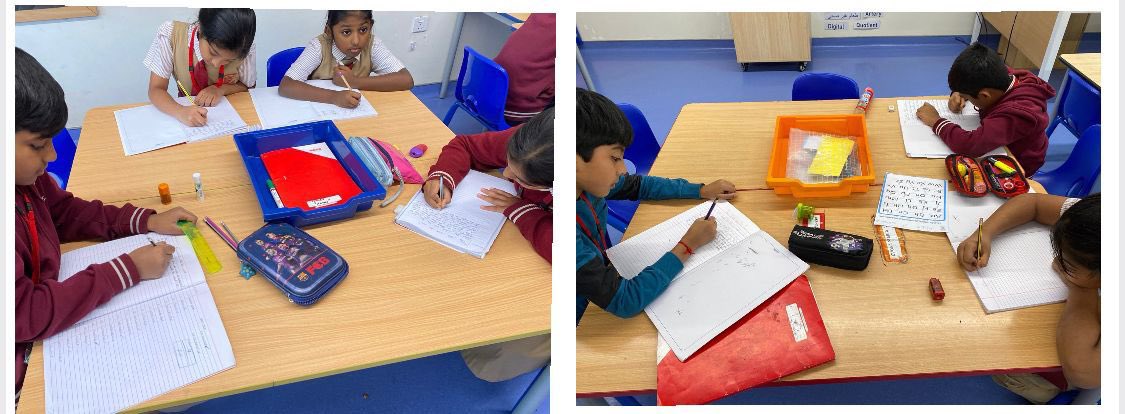 Srushti91836599's tweet photo. ‘Handwriting is a reflection of our knowledge’ An initiative at #nms to help students enhance their writing skills. #class3F in action 📖✏️ @ShettySampoorna @gemsnms_alkhail https://t.co/EiMX7BoDrN
