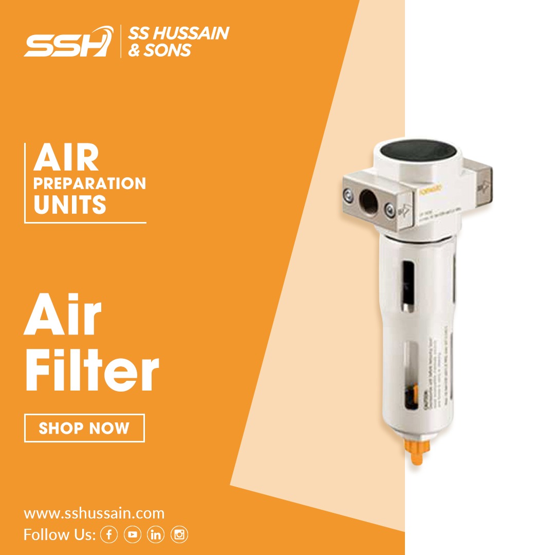 Breathe Easy with Clean Air: The Importance of a High-Quality Air Filter.
Visit: sshussain.com
#AirPreparationUnit #CleanAirSupply #PneumaticSystems #IndustrialBreathing #EfficientAirFlow