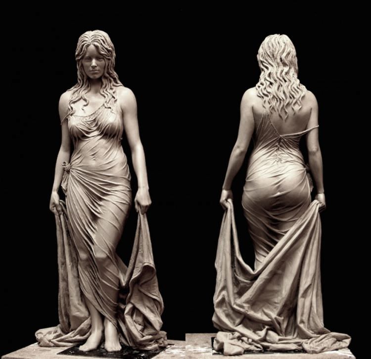historydefined's tweet photo. Clay sculpture by Benjamin Victor Bathsheba https://t.co/h7xs9UsCoz