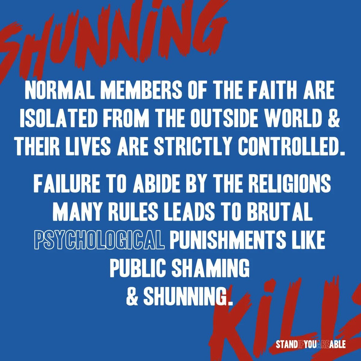 StandifyouRable's tweet photo. 7/10 Normal members of the faith are isolated from the outside world & their lives are strictly controlled.
Failure to abide by the religions many rules leads to burial psychological punishments like public shaming and shunning.
#jw #serenawilliams #cult #standifyouareable https://t.co/dGskCvzHRl