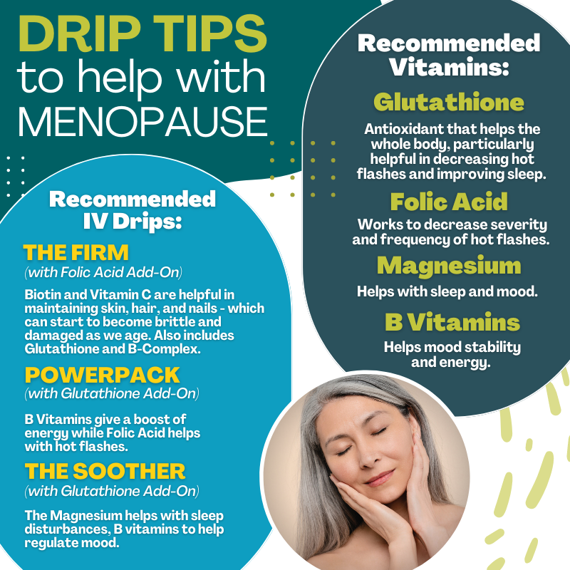 dripbar_smiami's tweet photo. #Americans going through #menopause #Irregularperiods #Vaginaldryness #Hotflashes #Chills #Nightsweats #Sleepproblems #Moodchanges #Weightgain #slowedmetabolism #Thinninghair #dryskin we can help. Make an Appointment today. https://t.co/mB7jPa716D