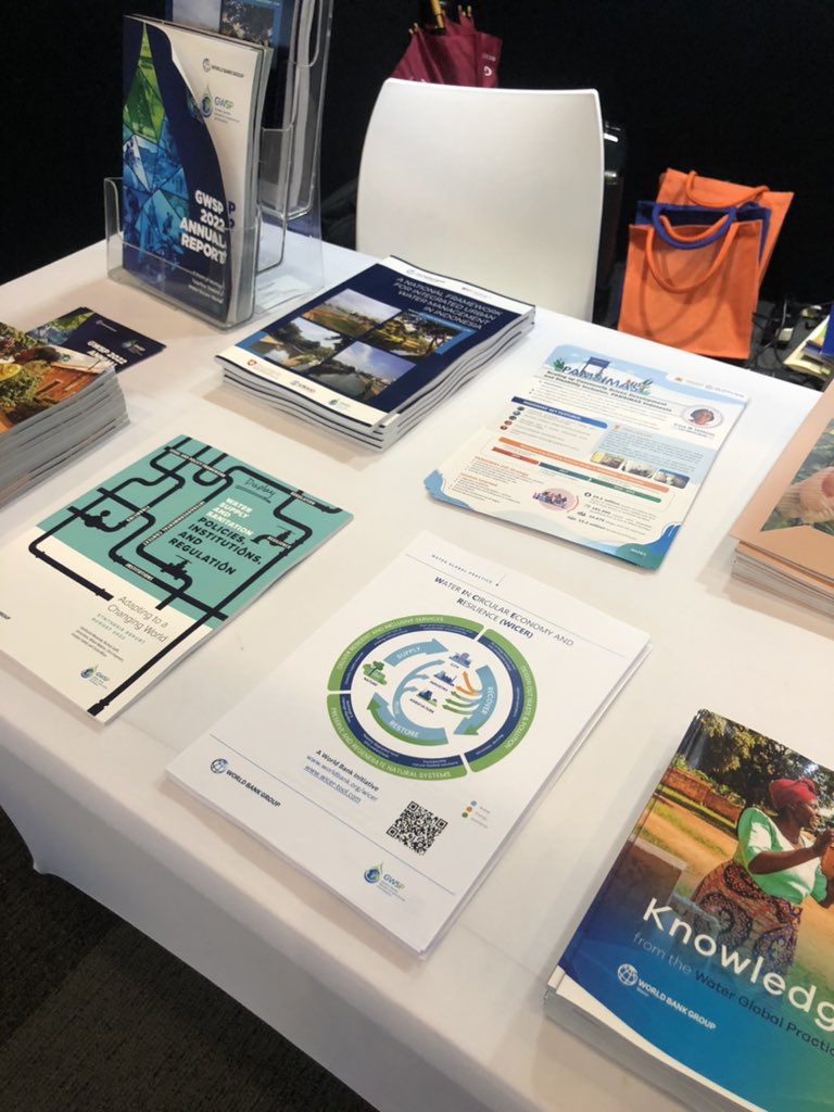 Come and get the Water In Circular Economy and Resilience (WICER) Framework at the <a href="/WorldBankWater/">World Bank Water</a>  booth at the #WaWF23 conference #CircularEconomy