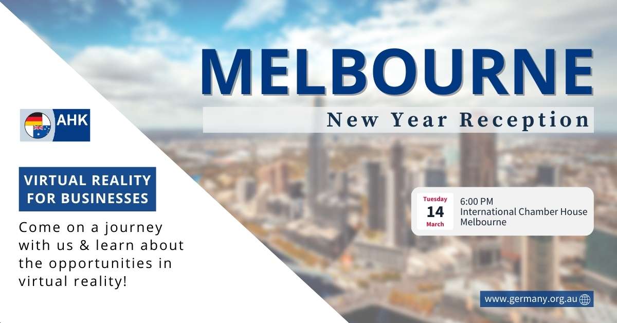 German-Australian Chamber (@germanchamberoz) on Twitter photo ๐จ ๐๐๐ฒ๐ป๐ ๐๐น๐ฒ๐ฟ๐: ๐ ๐ฒ๐น๐ฏ๐ผ๐๐ฟ๐ป๐ฒ ๐ก๐ฒ๐ ๐ฌ๐ฒ๐ฎ๐ฟ ๐ฅ๐ฒ๐ฐ๐ฒ๐ฝ๐๐ถ๐ผ๐ป
We are excited to invite you to our #Melbourne New Year Reception in the heart of the city!
๐ More Information & Registration: australien.ahk.de/en/events/evenโฆ
#AHKAustralien #MelbourneEvents ๐จ ๐๐๐ฒ๐ป๐ ๐๐น๐ฒ๐ฟ๐: ๐ ๐ฒ๐น๐ฏ๐ผ๐๐ฟ๐ป๐ฒ ๐ก๐ฒ๐ ๐ฌ๐ฒ๐ฎ๐ฟ ๐ฅ๐ฒ๐ฐ๐ฒ๐ฝ๐๐ถ๐ผ๐ป
We are excited to invite you to our #Melbourne New Year Reception in the heart of the city!
๐ More Information & Registration: australien.ahk.de/en/events/evenโฆ
#AHKAustralien #MelbourneEvents