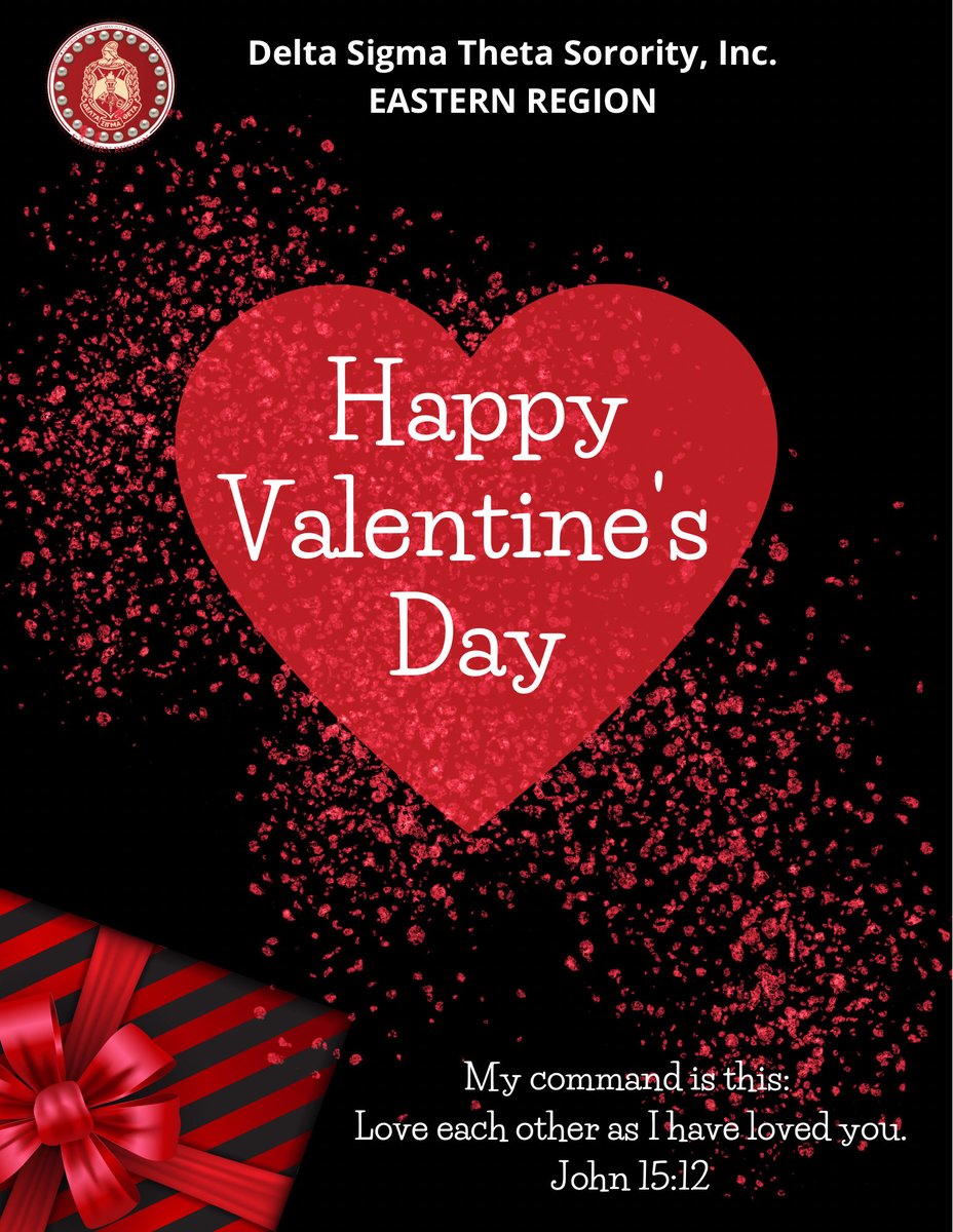 easternregdst's tweet photo. My command is this: Love each other as I have loved you. - John 15:12

Happy Valentine’s Day from the Dynamic and Historic Eastern Region of Delta Sigma Theta Sorority, Inc. ❤️ https://t.co/9weeuYvul1