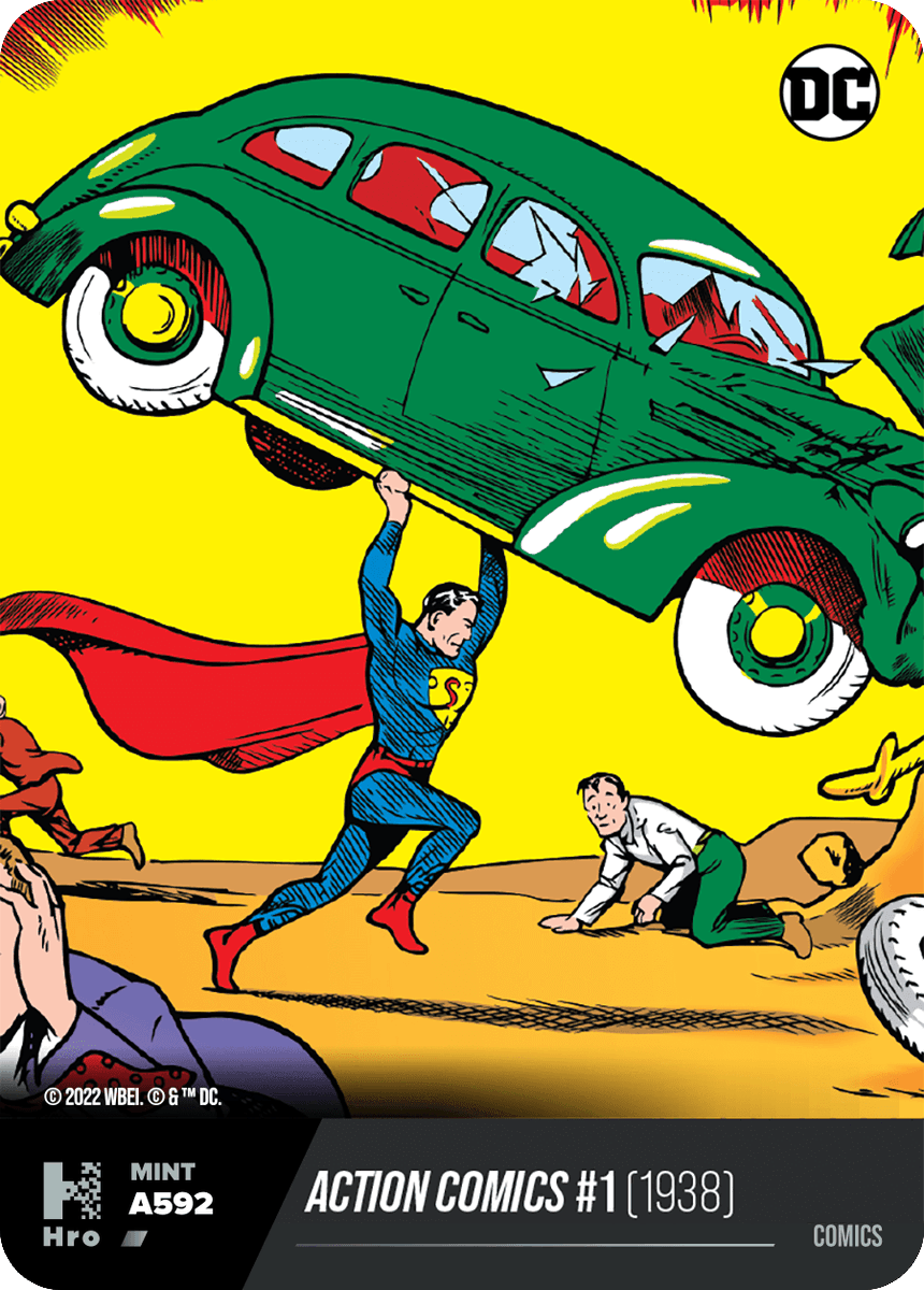 HroFeed's tweet image. Comics Action Comics #1 (1938) (mint #A592) just sold on #Hro

Sold Price: $54.99 USD 
Total Minted: 51546

ℹ️ More information: immutascan.io/tx/186298526