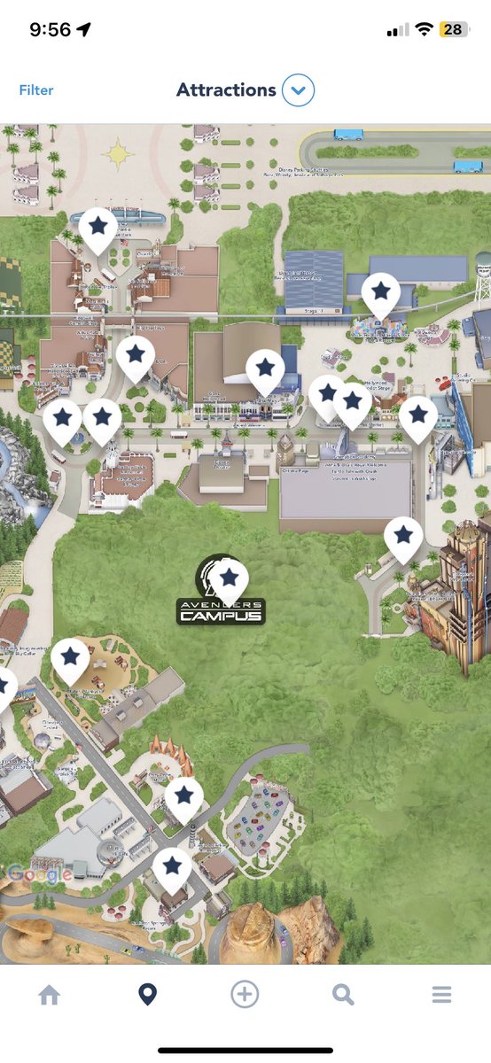 QuakingPunch's tweet photo. @FrshBakedDisney looks like Avengers campus is no more according to the Disneyland app. https://t.co/r9iqCBHFYl