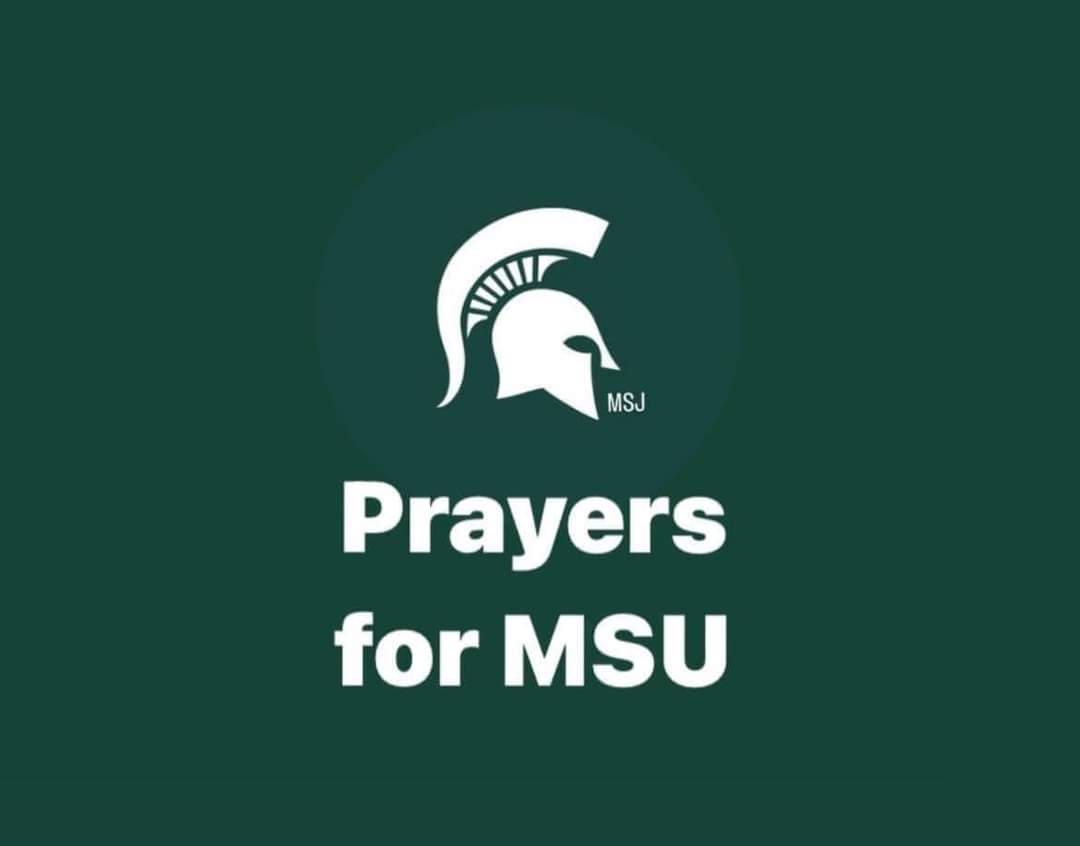 #PrayersforMSU. This hits home. This is my school/blood family. When will gun violence end? Wtf is wrong with people. In goosebumps & literal tears tonight as a parent/alumni. Thoughts & prayers going out to East Lansing/Spartan fam. 

Spartans Will. Spartan Strong. Go Green