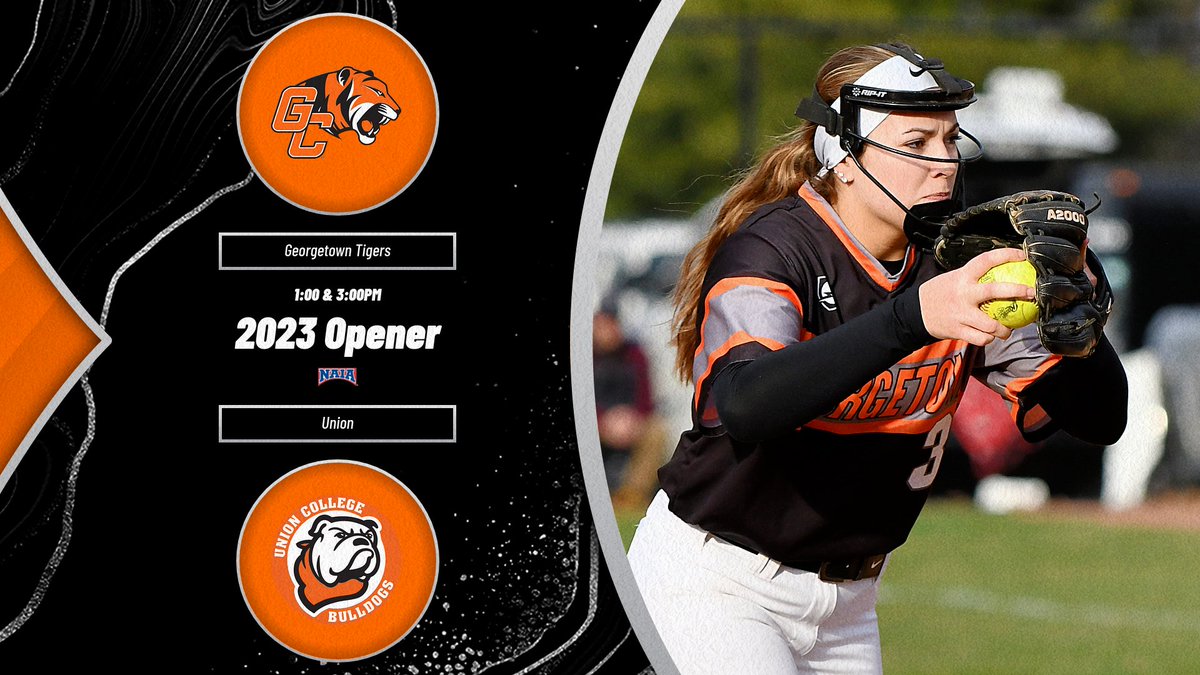 GC Athletics - #TigerPride (@gcathletics) on Twitter photo It's opening day for <a href="/GC_SoftballTeam/">Georgetown College Softball</a> as the Tigers welcome Union to Georgetown for a doubleheader. Game 1 gets going at 1pm, with Game 2 to follow. #TigerPride
📊Game 1: georgetowncollegeathletics.com/sports/sball/2…
📊Game 2: georgetowncollegeathletics.com/sports/sball/2… It's opening day for <a href="/GC_SoftballTeam/">Georgetown College Softball</a> as the Tigers welcome Union to Georgetown for a doubleheader. Game 1 gets going at 1pm, with Game 2 to follow. #TigerPride
📊Game 1: georgetowncollegeathletics.com/sports/sball/2…
📊Game 2: georgetowncollegeathletics.com/sports/sball/2…