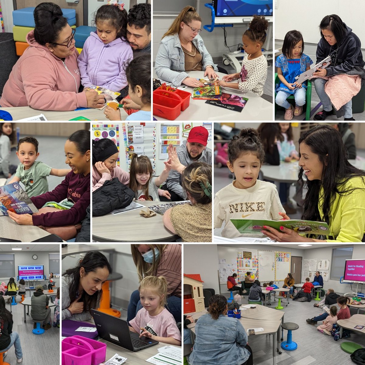 We loved welcoming so many students and their grown-ups at our kinder dual language literacy event tonight! Our theme was the 💚 love of reading 💚! 
We can't wait to see how these tiny tornadoes will keep growing - in both English &amp; Spanish!
🌪️ <a href="/StormLakeCSD/">Storm Lake CSD</a> #AmericasSchool