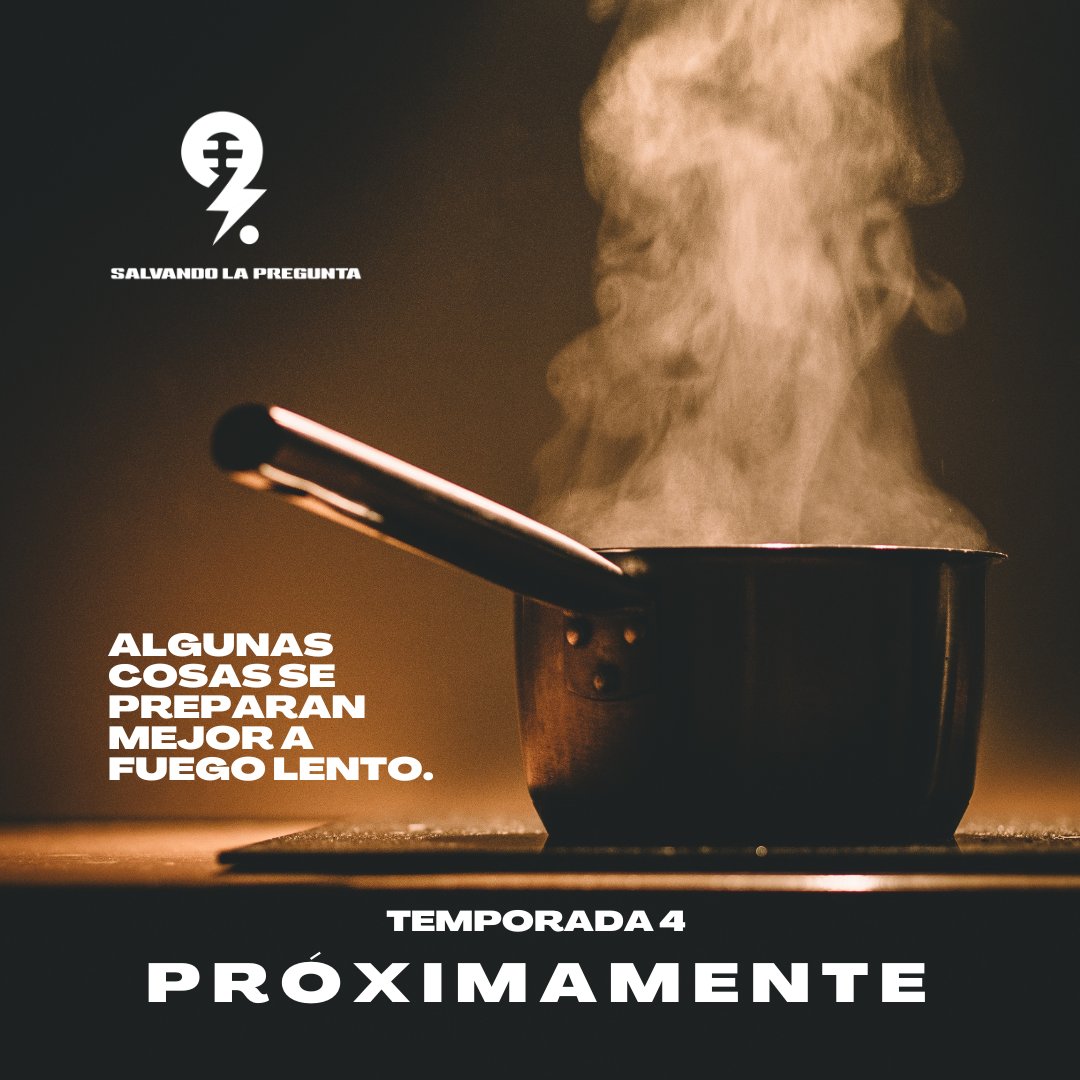 Salvapreguntas's tweet image. Se está cocinando lo nuevo.
Temporada 4: próximamente.

#Podcast #PodcastEnEspañol #PodcastdeEntrevistas #Entrevista #PodcastMX #Podcastlife #Podcaster #Spotify #ApplePodcast #AmazonPodcast #GooglePodcast #iHeartRadio #Anchor