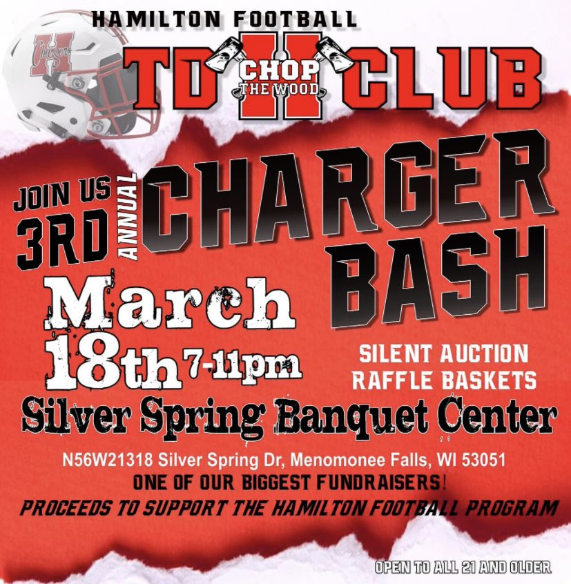 Get tickets now!!! Going to be a fun night!!! #CTW It's CHARGER BASH time!

docs.google.com/forms/d/e/1FAI…