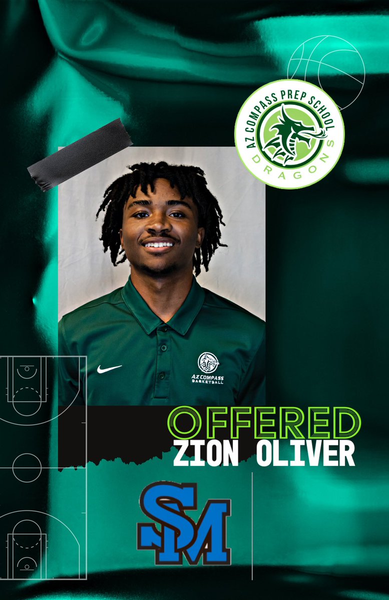 Congratulations to <a href="/AZCompass_Prep/">AZ Compass Prep🐉</a> National Black’s 2023 G Zion Oliver on his offer from South Mountain CC. <a href="/cyberathletix/">cyberathletix</a> <a href="/JUCOadvocate/">JUCOadvocate - Brandon Goble</a> <a href="/SMCCMENSBBALL/">Men’s Basketball</a>