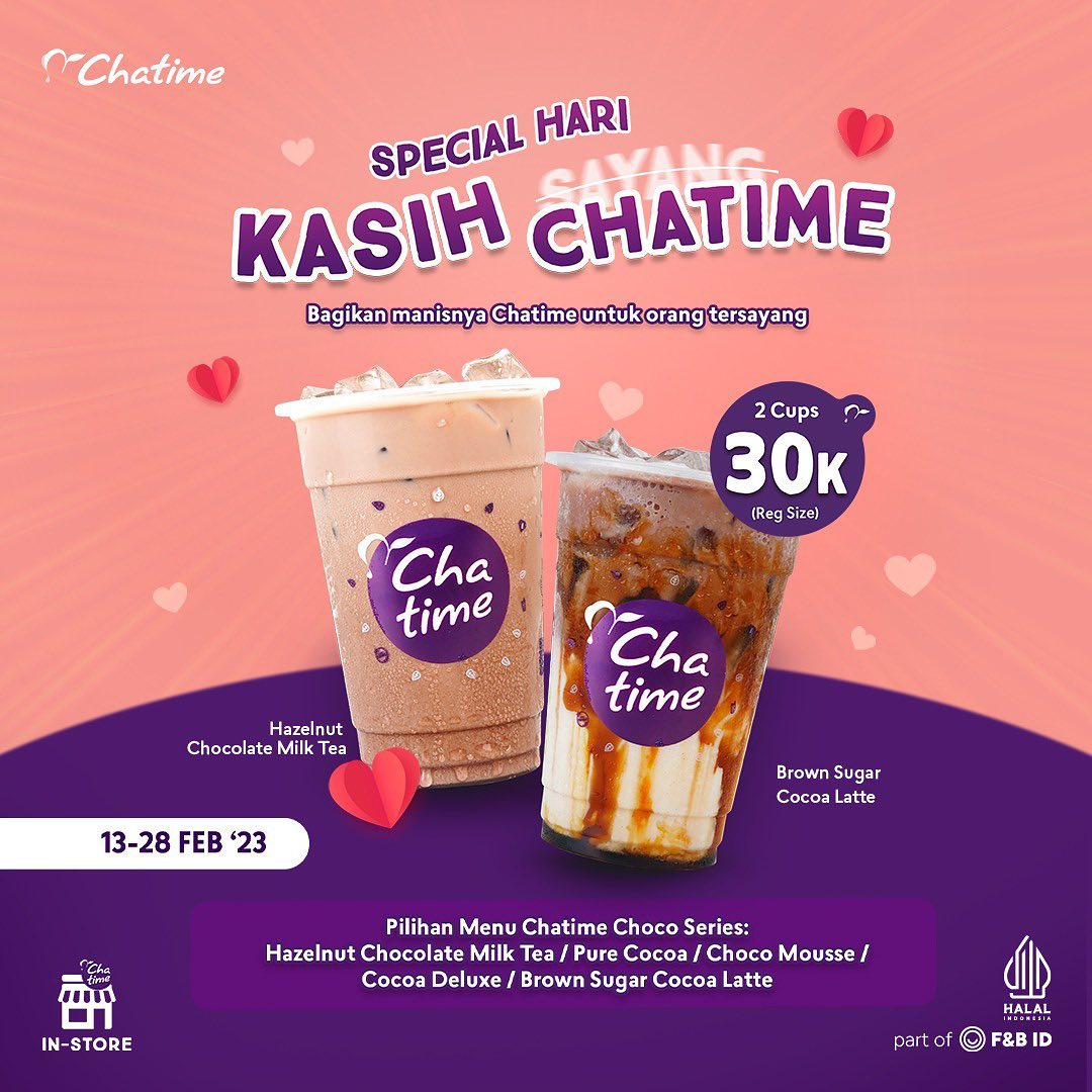 Racun Belanja Info Diskon, Promo, Cashback on Twitter "Promo Valentine Chatime 💕"