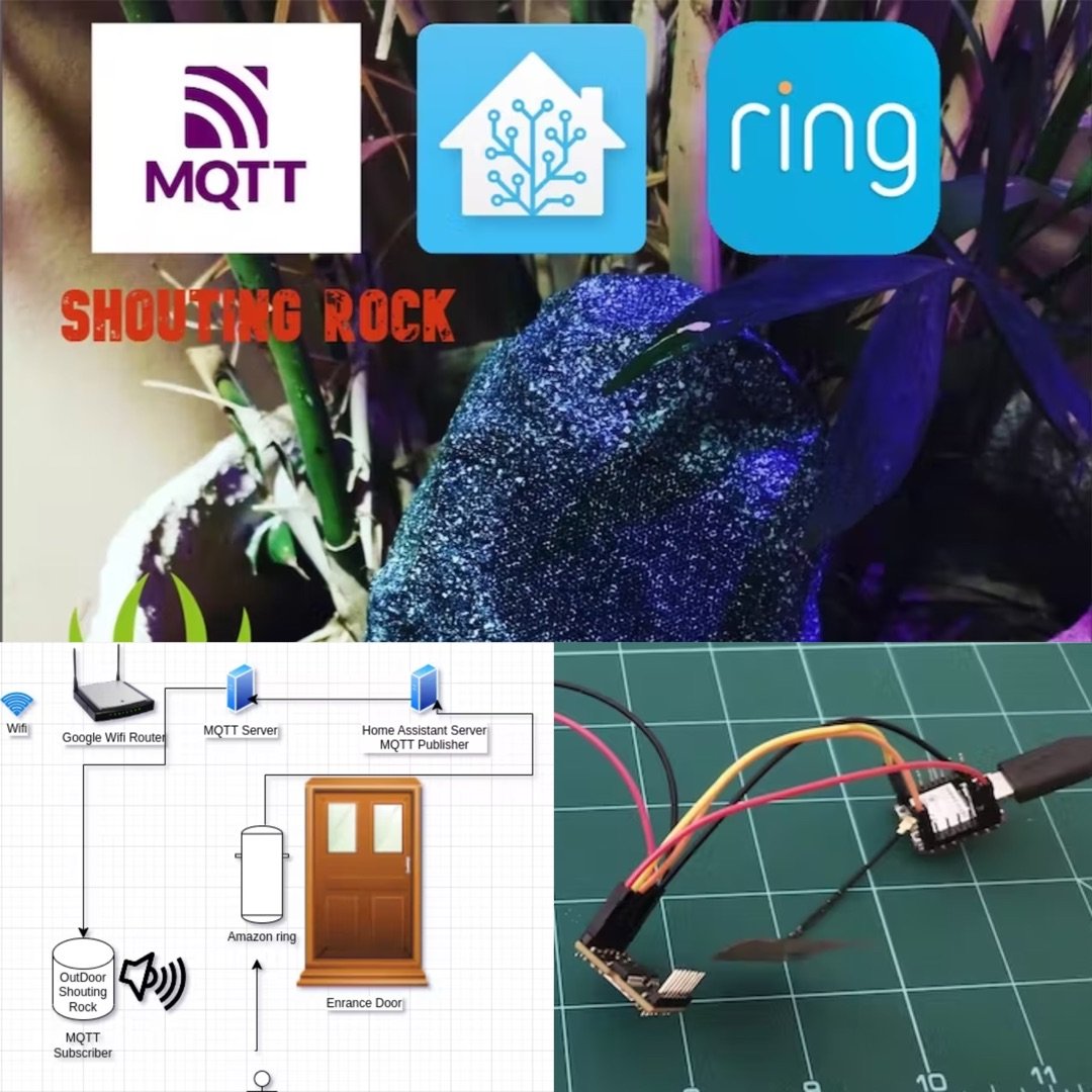 SeeedFusion's tweet photo. 🗿 Asaf Matan's hacked rock doorbell uses Seeed #XIAOESP32C3 &amp; #homeassistant MQTT automation to recite the verse, "For a stone shall cry from the wall, and a chip shall answer it from a beam."                        👉Find out more on @Hacksterio : https://t.co/cXNt5DTgwg https://t.co/w1XE8FLYip