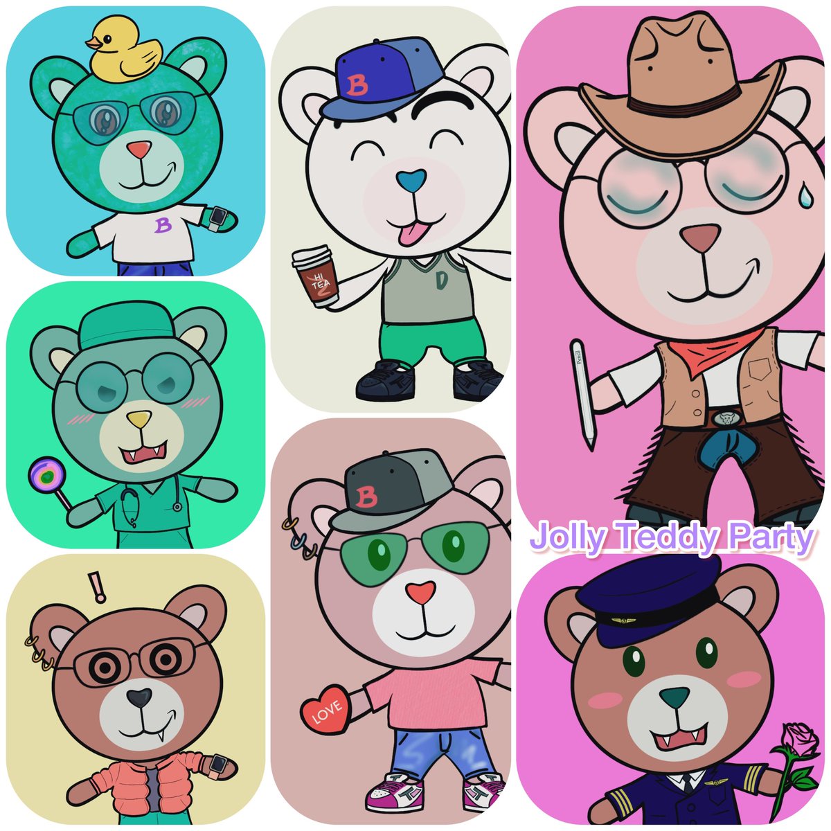 Unleash your inner child and explore the world of teddy bear magic with #JollyTeddyParty! With over 10,000 unique teddy bears and endless possibilities, this NFT collection is sure to bring a smile to your face 🐻🎉 opensea.io/collection/jol… #NFTs #digitalart #OpenSeaNFT #Bitcoin