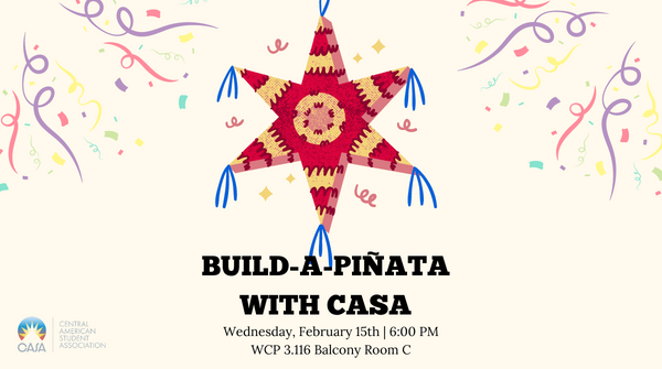 casautexas's tweet photo. Happy (early) Valentine's Day familia! We hope you all keep the party going by joining CASA for our Build-A-Piñata night on February 15 at 6PM in the WCP! https://t.co/k61Mz79p4x