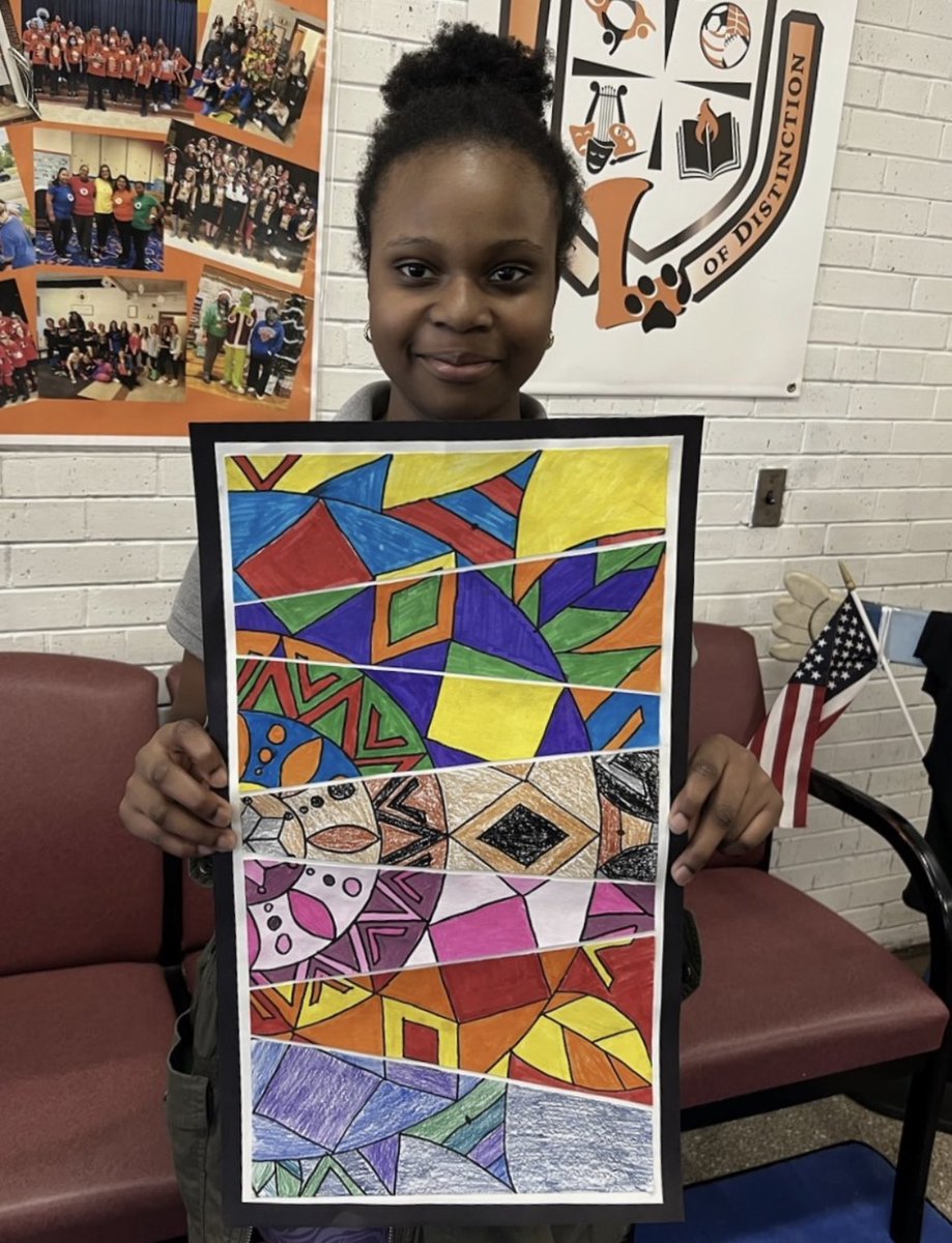 RGT_EdD's tweet photo. Linden is proud of School No.10 5th grader Chiamaka Orekie who has had her artwork selected to be on display at the NJ State House.  Chiamaka's work was one of nine selected from hundreds of submissions around the county. Thanks for brightening our day.  ⁦@LindenSchoolsNJ⁩ https://t.co/H7jm5Ag1WV
