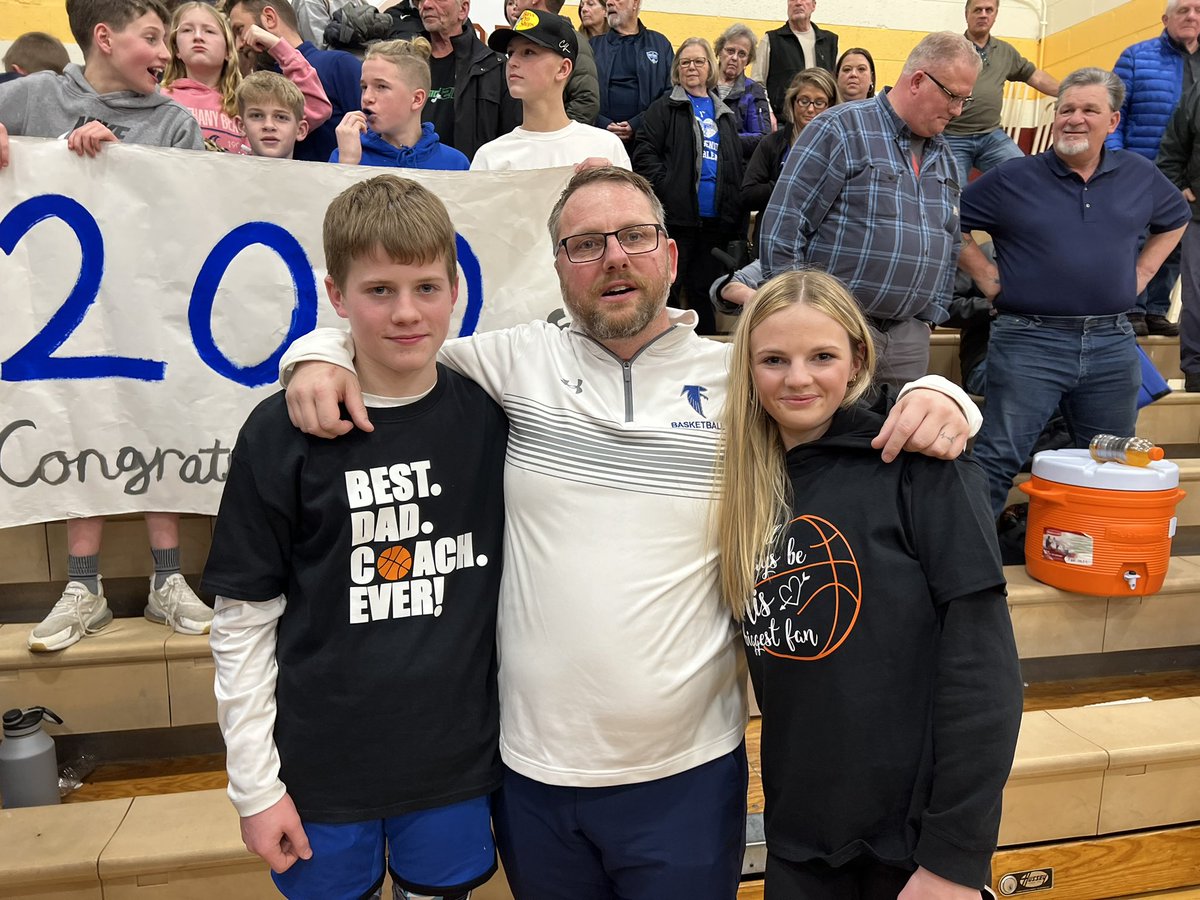 CCHSFalcons's tweet image. Coach Smith -200 Wins with the family. Congratulations