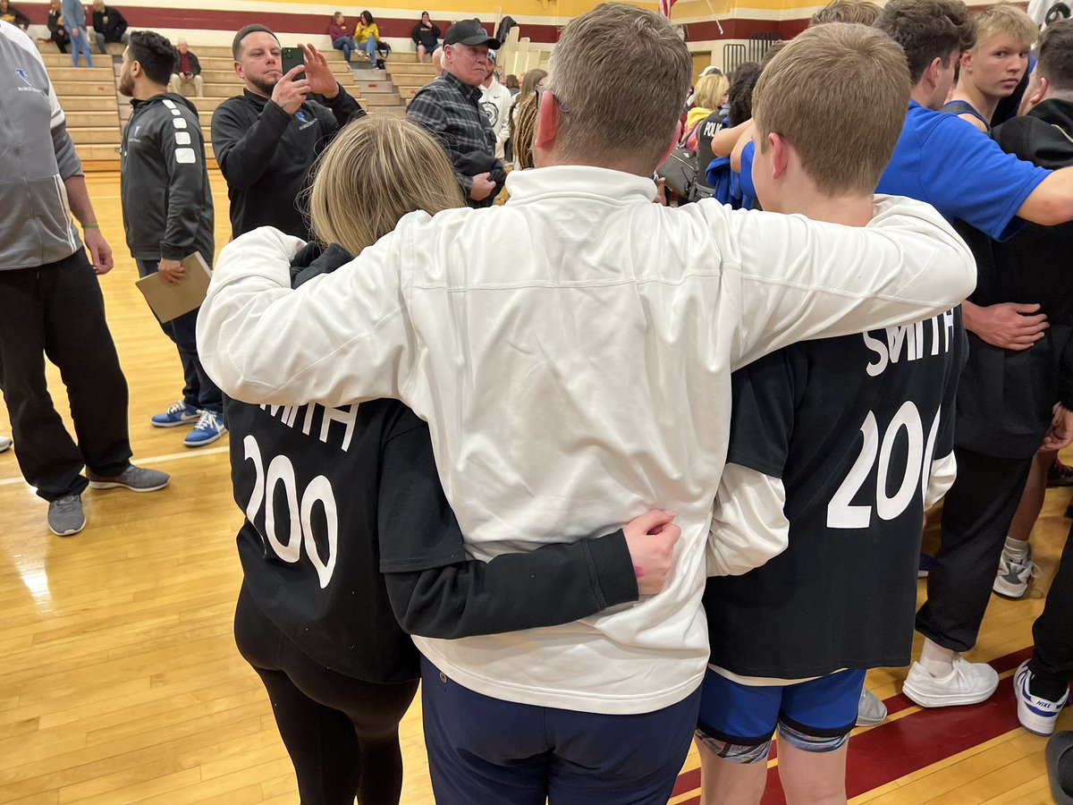 CCHSFalcons's tweet image. Coach Smith -200 Wins with the family. Congratulations