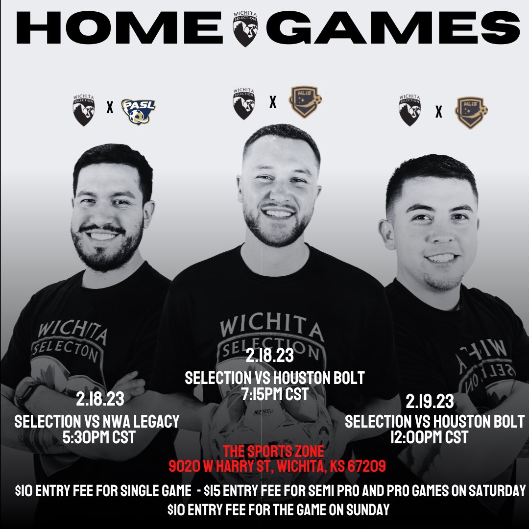 3 HOME GAMES THIS WEEKEND! 
Come join us for some very exciting indoor soccer this weekend! #ForTheHomeTown