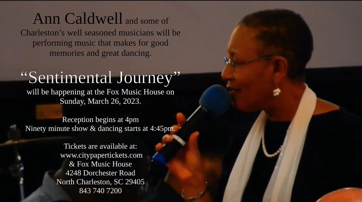 Brenda J. Peart (@msbjpeart) on Twitter photo 3.26.23 #SaveTheDate ... get your dancing shoes ready <a href="/CHSArtsGuy/">Scott Watson</a> <a href="/FoxMusicHouse/">Fox Music House</a> #CharlestonSC
facebook.com/events/9221215… 3.26.23 #SaveTheDate ... get your dancing shoes ready <a href="/CHSArtsGuy/">Scott Watson</a> <a href="/FoxMusicHouse/">Fox Music House</a> #CharlestonSC
facebook.com/events/9221215…