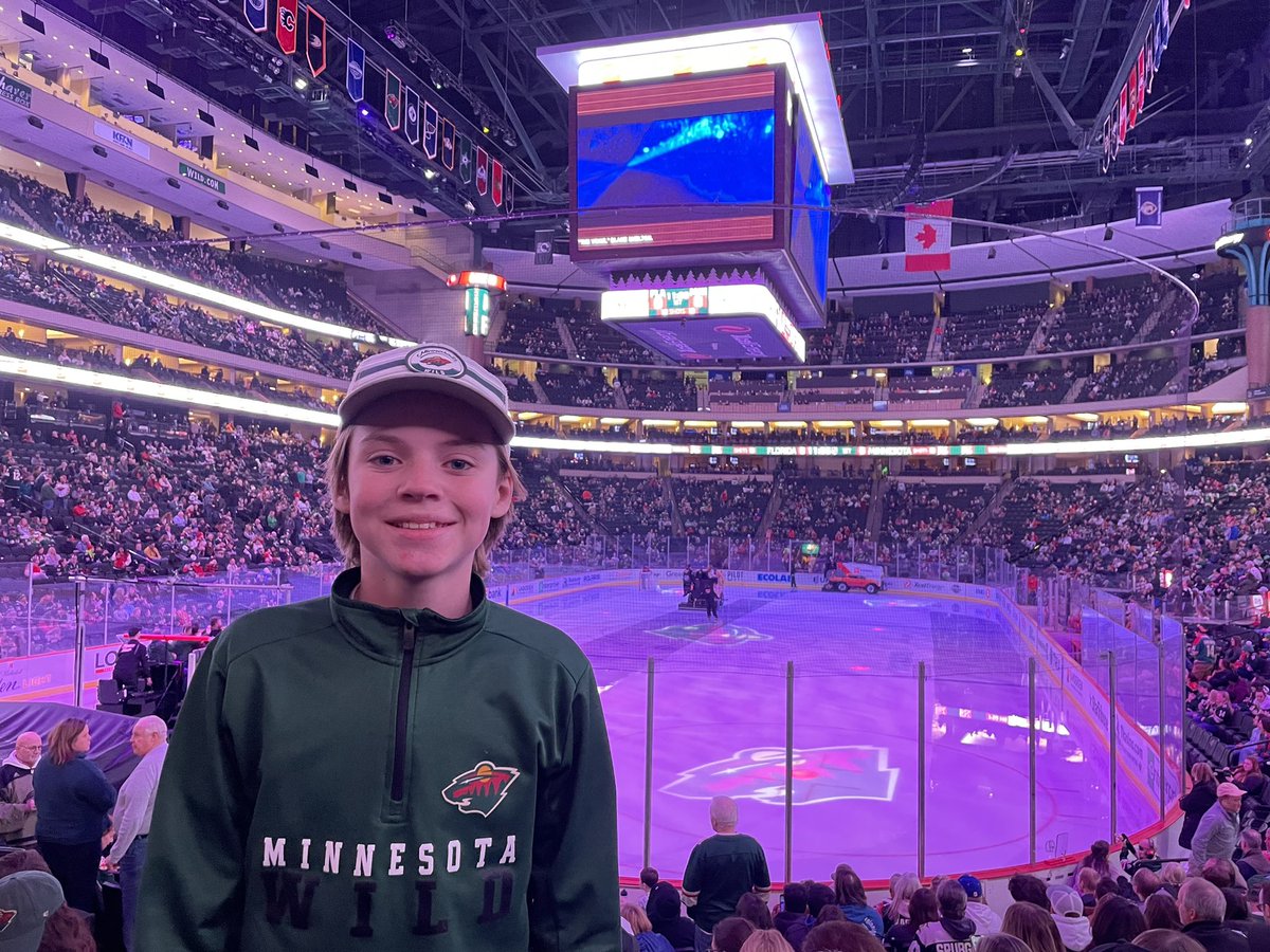 Good grades and respectfulness in school get rewarded. Good job G! Keep it going! 🥅 🏒 #mnwild