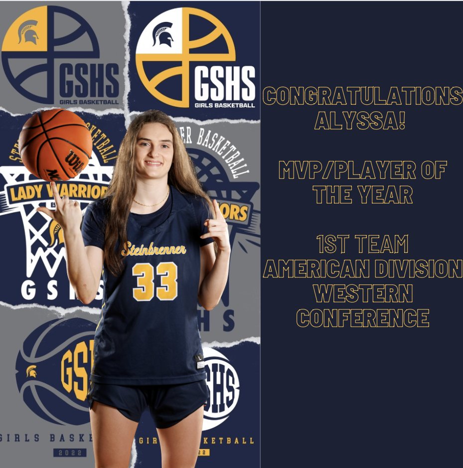 Lady Warriors Basketball (@gshs_gbball) on Twitter photo The coaches have spoken. First Steinbrenner Lady Warrior to win this award in over 7 years, and nobody is more deserving! <a href="/Bongiovanni2023/">Alyssa Bongiovanni</a> The coaches have spoken. First Steinbrenner Lady Warrior to win this award in over 7 years, and nobody is more deserving! <a href="/Bongiovanni2023/">Alyssa Bongiovanni</a>