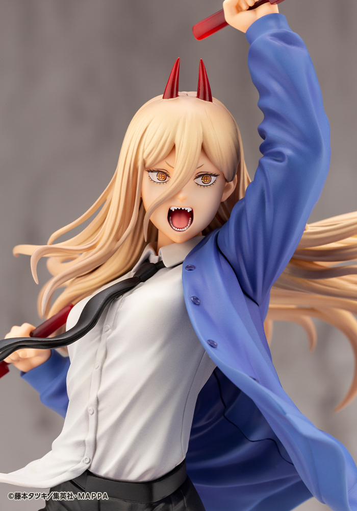 kotobukiyas's tweet photo. 【受注開始】
「おうおう！ひれ伏せ人間！！ワシの名はパワー！」

TVアニメ『チェンソーマン』より「パワー」が1/8スケールで立体化！軽快でダイナミックな戦闘スタイルが感じられるパワーは、どの角度から見ても見応え十分な仕上がりです！

https://t.co/ECspWUA0iJ

#チェンソーマン #chainsawman https://t.co/ArXxbreXxE
