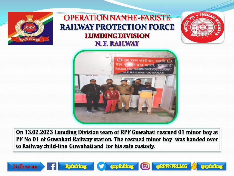 rpfnfrlmg's tweet photo. #OperationDignity #Helping_Hands 
@RPF_INDIA
@RPFNFR2
@RailNf
@drm_lmg_nfr
@RailMinIndia
@rpfpcghy https://t.co/qGlhYde8mE