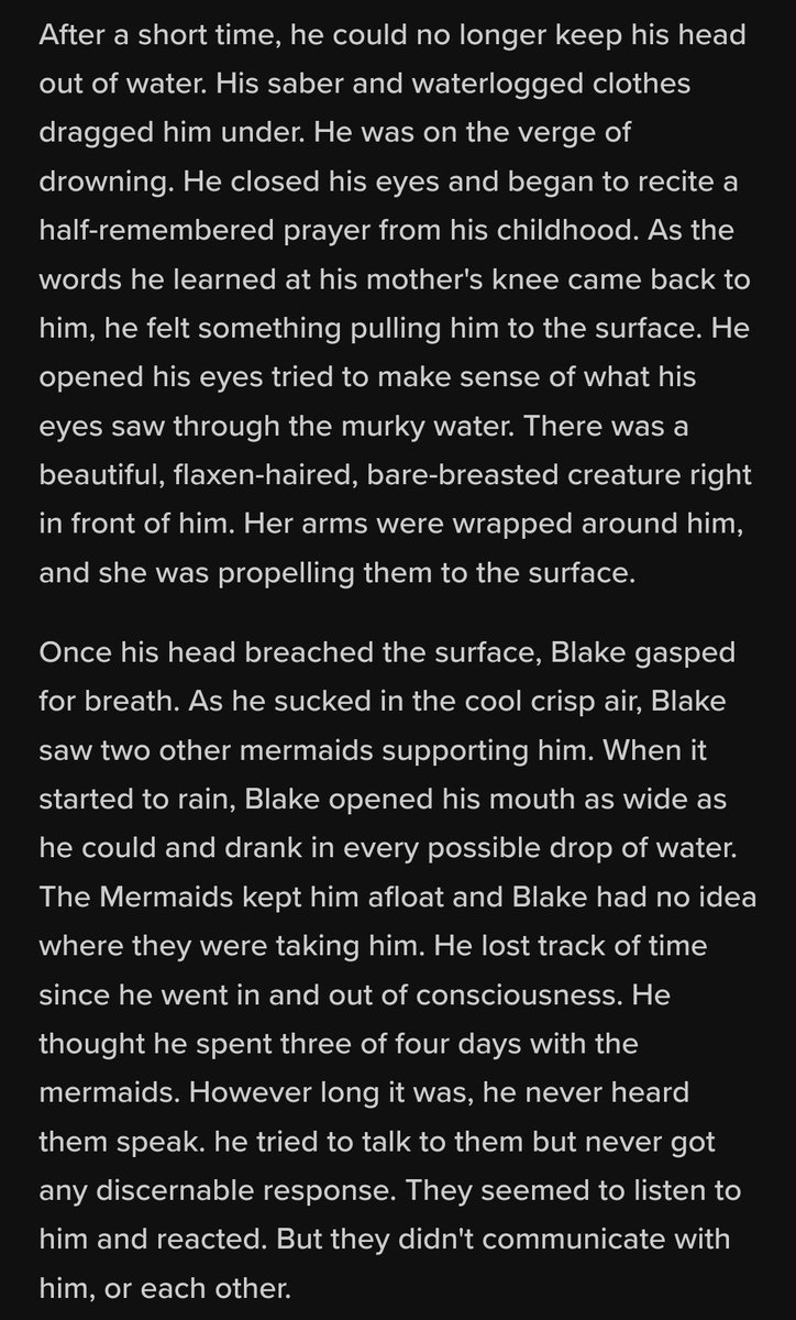 ScribeSalacious's tweet photo. #rt4rt The Cowboy & Mermaid by Sal de Klerk
Free on @literotica
Blake is a US Calvary Sgt during the Civil War. How did he meet a trio of Mermaids?
https://t.co/SodUvFD3ob…
#salaciousscribe #15minread #Mermaid #romance #SFW #shortstory #urbanlegend #TrueLove #COWBOY https://t.co/w3k54tpYDc