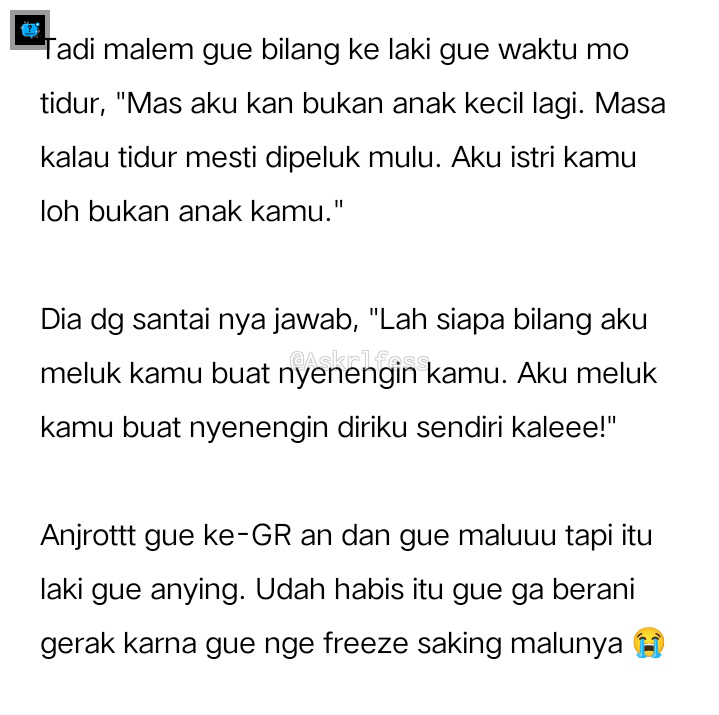 Maap ini agak 🔞
Tapi demi Allah dah gue masih malu kalo keinget kejadian tadi malem 😭 [askrl]